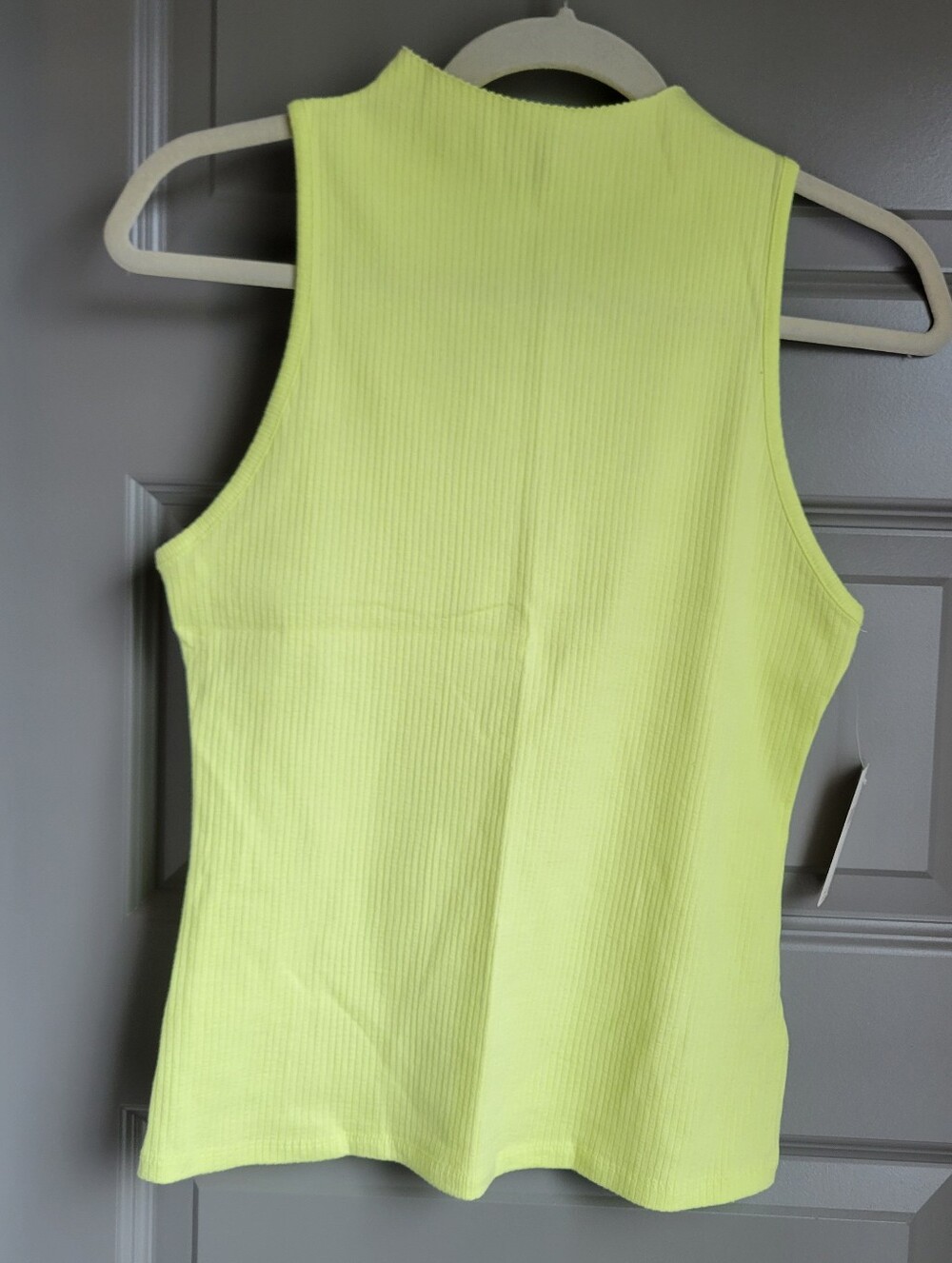 NWT Maeve Mock Neck Yellow Ribbed Tank